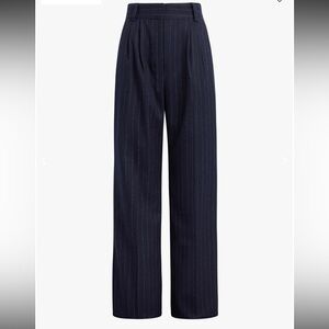Favorite Daughter The Wide Leg Trouser - Navy Pinstripe - Size 6